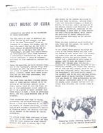 Cult Music of Cuba Recorded by Harold Courlandes
